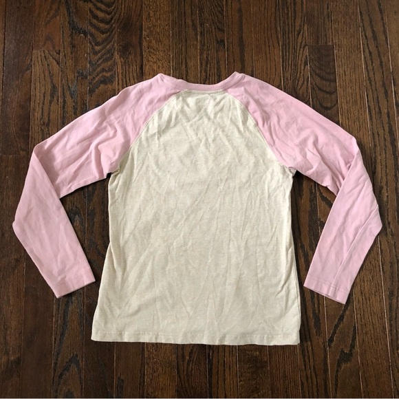 Ariat Girls M (10Y) Organic Cotton Pink/Creme Long-Sleeve Tee w/Velvet Horse/Dog - Picture 10 of 11